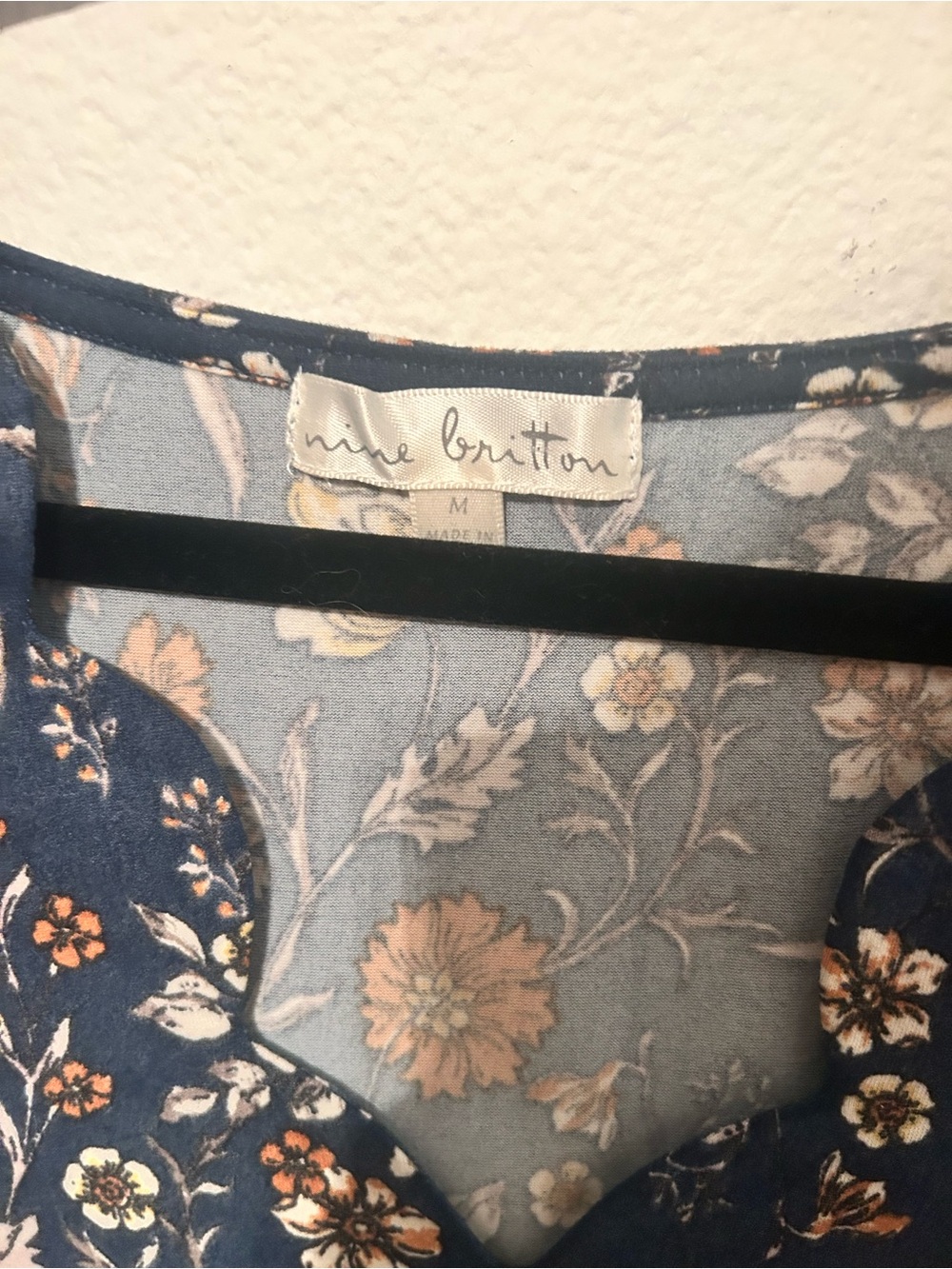 NWT Nine Britton Navy Floral Fit & Flare Dress Medium Stitch Fix - Picture 3 of 4